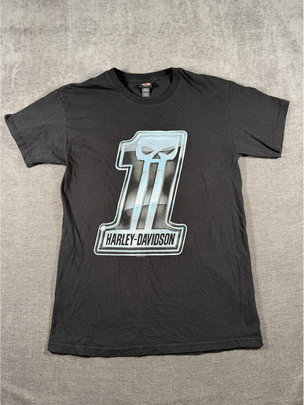 Harley-Davidson Black Graphic T-Shirt with Number 1 Logo
